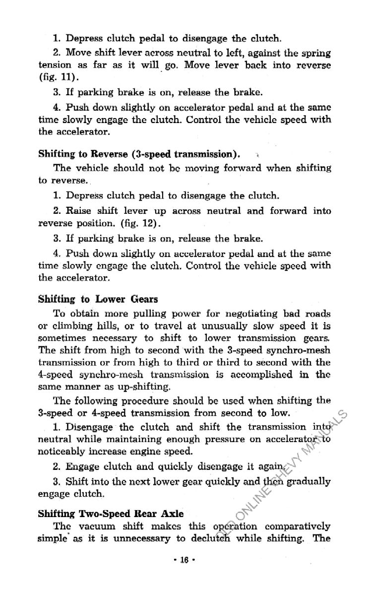 1951 Chevrolet Trucks Operators Manual Page 100